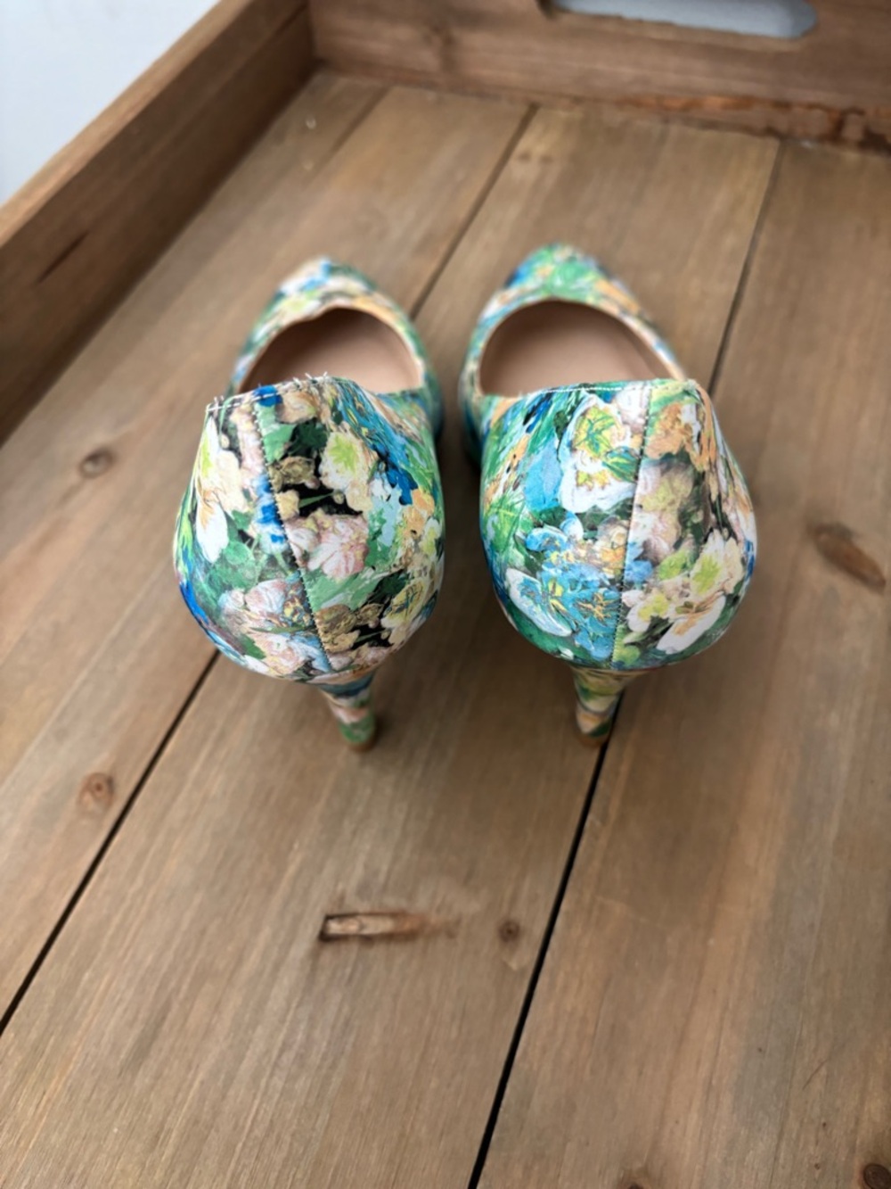 Soft Girl Feminine Lands’ End Floral Dainty Coquette Girly Pumps Size 6.5 - Picture 2 of 6
